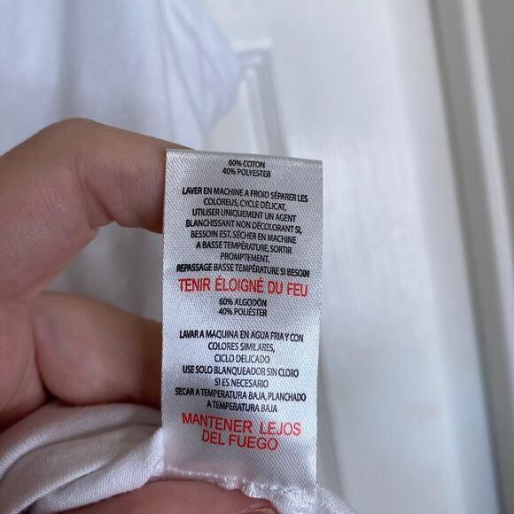 RAE DUNN T-Shirt Beach Bum Graphic Muscle Tee Crop Tank White Size Small - Picture 6 of 6